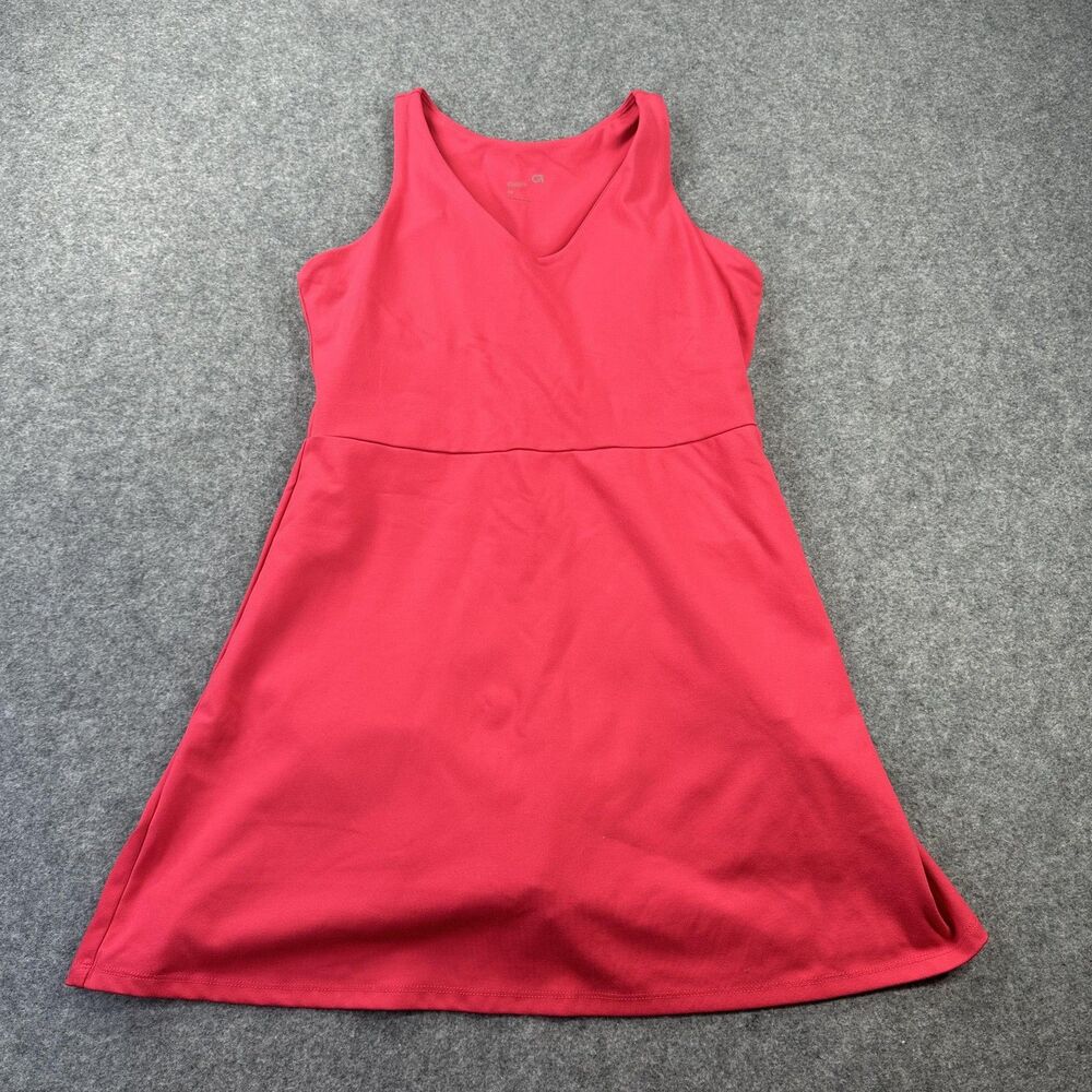 GapFit Dress Womens Medium Pink V Neck Tank Fit & Flare Athleisure Stretch